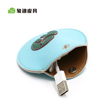 皮质便携耳机收纳包苹果无线耳机保护包Airpod耳机包数据线小皮袋